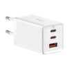 Зарядно устройство 220V BASEUS 65W, USB-A, 2xUSB-C, GaN5 Pro (CCGP120202)