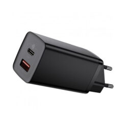 Зарядно устройство 220V BASEUS 65W, USB-A, USB-C, GaN2 Lite (CCGAN2L-B01)