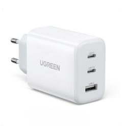 Зарядно устройство 220V UGREEN 2C1A, 65W, 2xUSB-C, 1xUSB-A, PD, QC бързо зареждане