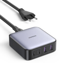 Зарядно устройство 220V UGREEN CD327, 65W, 2xUSB-C, 2xUSB-A, GaN, PD, QC бързо зареждане