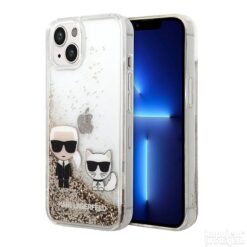 Калъф Karl Lagerfeld KLHCP14MGKCD за Apple iPhone 14 Plus, Liquid Glitter Karl and Choupette