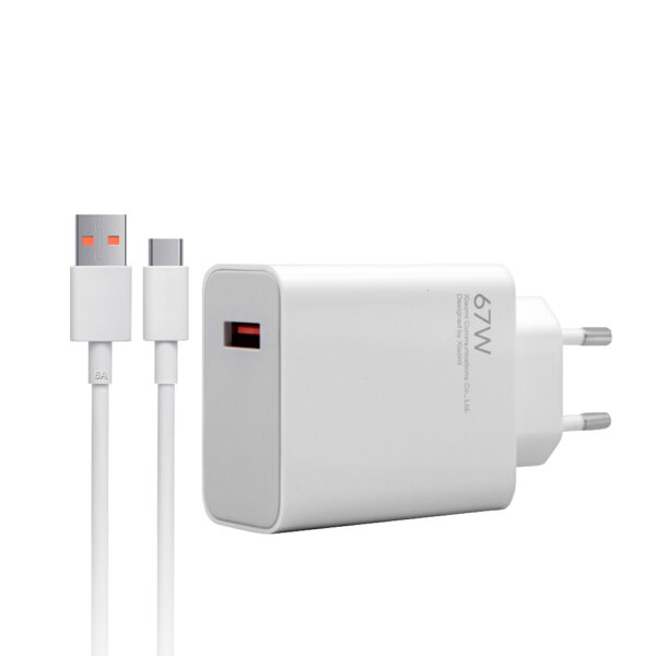 Оригинално зарядно устройство 220V Xiaomi - MDY-12 67W, USB-A