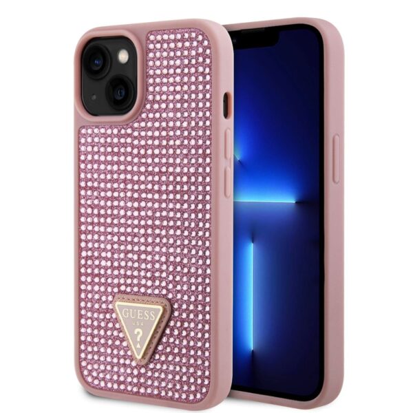 Калъф Guess Rhinestones Triangle GUHCP15SHDGTPP за Apple iPhone 15