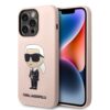 Калъф Karl Lagerfeld Liquid Silicone Ikonik NFT KLHCP15LSNIKBCP за Apple iPhone 15 Pro