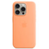 Калъф Silicone MagSafe за Apple iPhone 15 Pro Max - Orange Sorbet