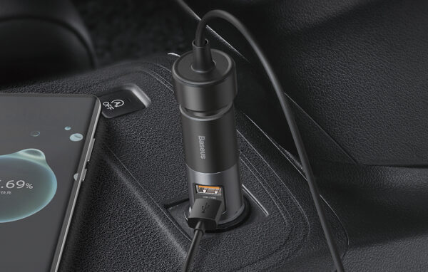 Зарядно за автомобил 12V BASEUS 120W, 2xUSB-A + извод за запалка, Cigarette Lighter Expansion (CCBT-D0G) - Image 4