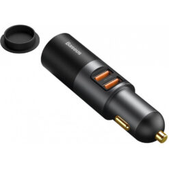 Alternative view of Зарядно за автомобил 12V BASEUS 120W, 2xUSB-A + извод за запалка, Cigarette Lighter Expansion (CCBT-D0G)