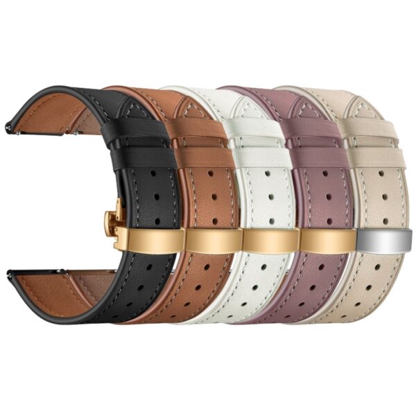 Кожена каишка за смарт часовник Apple iWatch Series 3 42мм - Leather Classic Buckle Strap