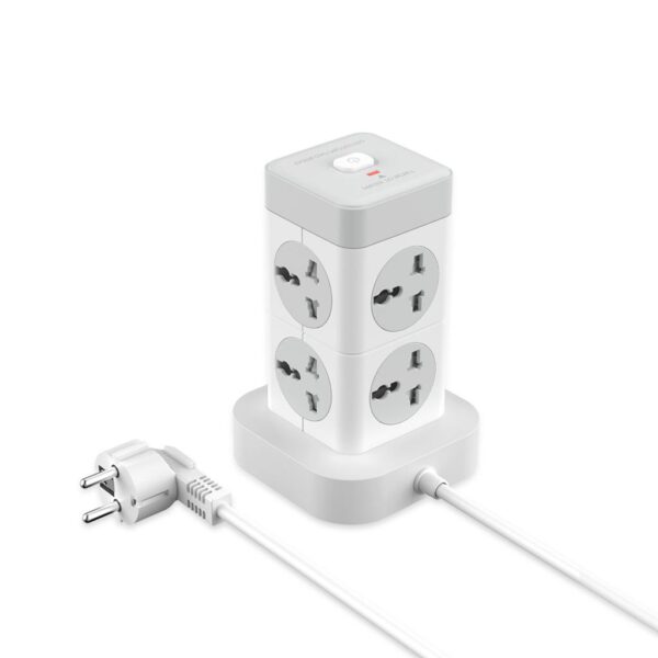 Разклонител XO - WL21 - 8 x Sockets + 3 x USB-A + USB-C, 2500W