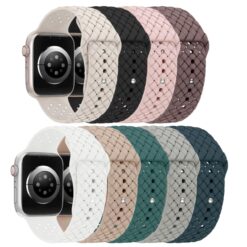 Силиконова каишка за смарт часовник Apple iWatch Series 3 42мм - Braided Silicone Band