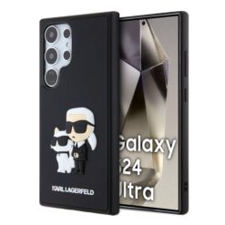 Калъф Karl Lagerfeld 3D Rubber Karl and Choupette KLHCS24L3DRKCNK за Samsung Galaxy S24 Ultra