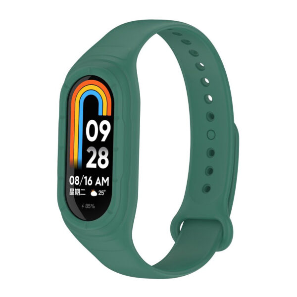 Silikonova Kaishka S Vgraden Keis Za Fitnes Grivna Xiaomi Mi Band 8 Silicon Strap 35