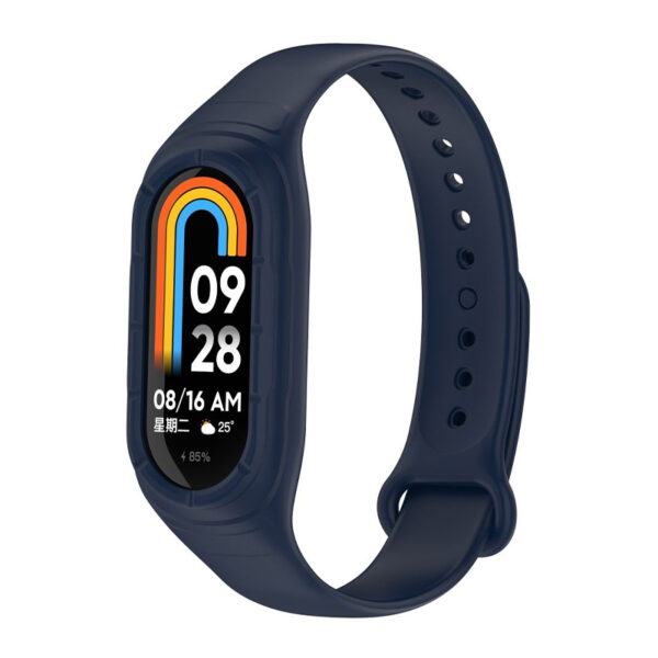 Silikonova Kaishka S Vgraden Keis Za Fitnes Grivna Xiaomi Mi Band 8 Silicon Strap 39