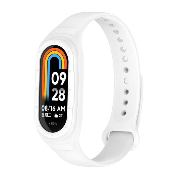 Silikonova Kaishka S Vgraden Keis Za Fitnes Grivna Xiaomi Mi Band 8 Silicon Strap 63