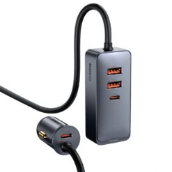 Zaryadno Za Avtomobil 12v Baseus 120w Share Together Pps Multi Port Ccbt A0g 2xusb A 2xusb C 10