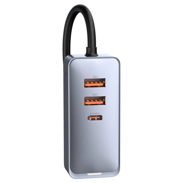 Zaryadno Za Avtomobil 12v Baseus 120w Share Together Pps Multi Port Ccbt A0g 2xusb A 2xusb C 12