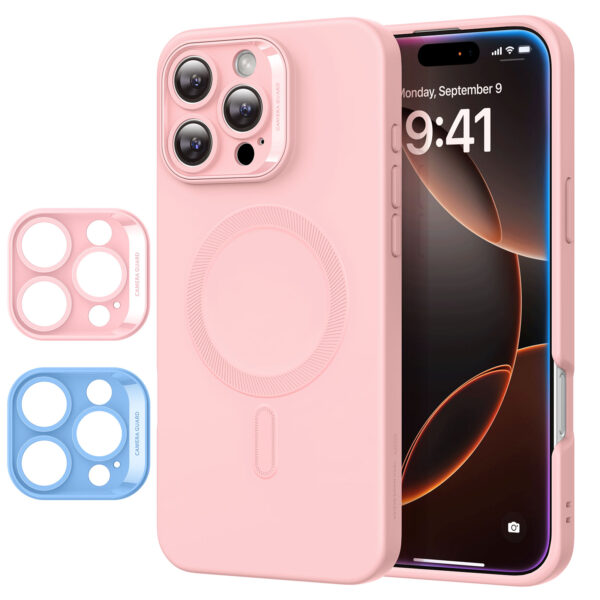 Baseusbg Esr Case Cloud Soft Camera Grid Ip16pro Pink 1