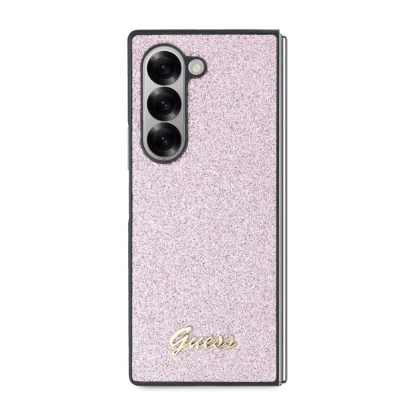 Kalaf Guess Guhczfd6hggshp Pc Tpu Glitter Flakes Metal Logo Pink Za Samsung Galaxy Z Fold 6 7