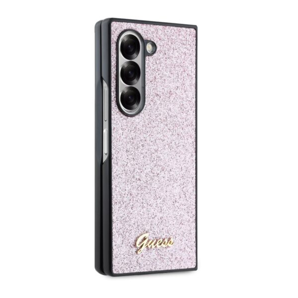 Kalaf Guess Guhczfd6hggshp Pc Tpu Glitter Flakes Metal Logo Pink Za Samsung Galaxy Z Fold 6 8