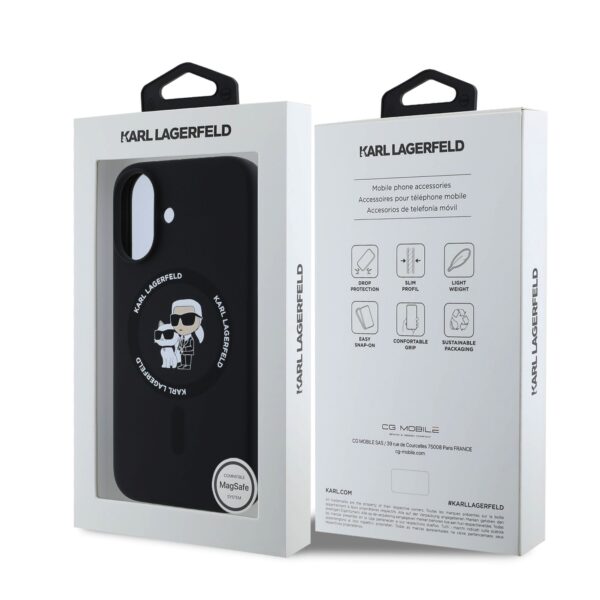 Karl Lagerfeld Liquid Silicone Karl And Choupette Magsafe Zadni Kryt Pro Iphone 16 Black Image1 Big Ies13155390