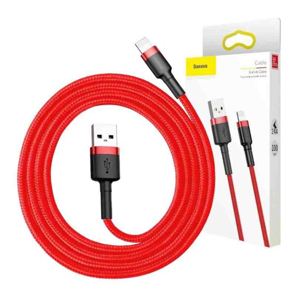 Baseusbg Baseus Cafule Usb Lightning Cable 2 4a 0 5m Calklf A09 Red 8