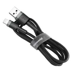 Baseusbg Baseus Cafule Usb Lightning Cable 2 4a 0 5m Gray Black Calklf Ag1 3