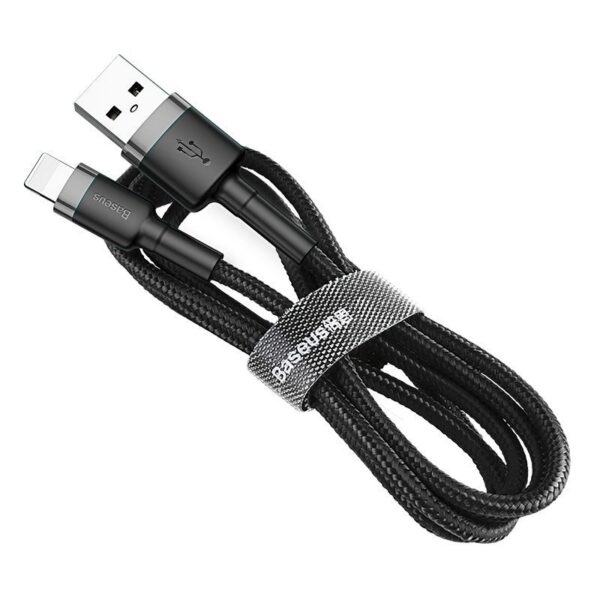 Baseusbg Baseus Cafule Usb Lightning Cable 2 4a 0 5m Gray Black Calklf Ag1 3