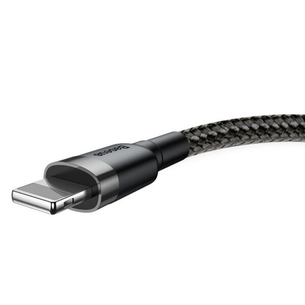 Baseusbg Baseus Cafule Usb Lightning Cable 2 4a 0 5m Gray Black Calklf Ag1 4