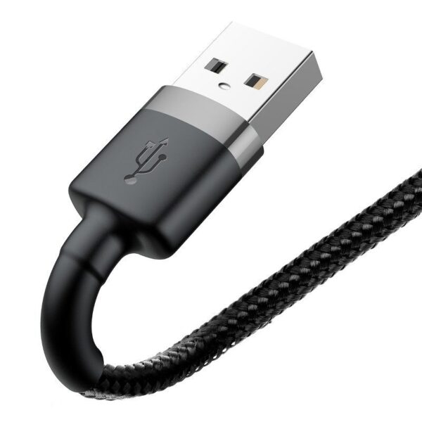 Baseusbg Baseus Cafule Usb Lightning Cable 2 4a 0 5m Gray Black Calklf Ag1 5