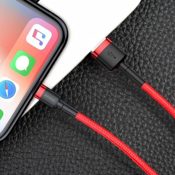 Baseusbg Baseus Cafule Usb Lightning Cable 2 4a 1m Black Red Calklf B09 7