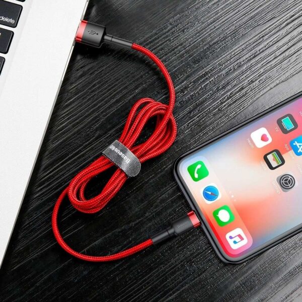 Baseusbg Baseus Cafule Usb Lightning Cable 2 4a 1m Black Red Calklf B09 8