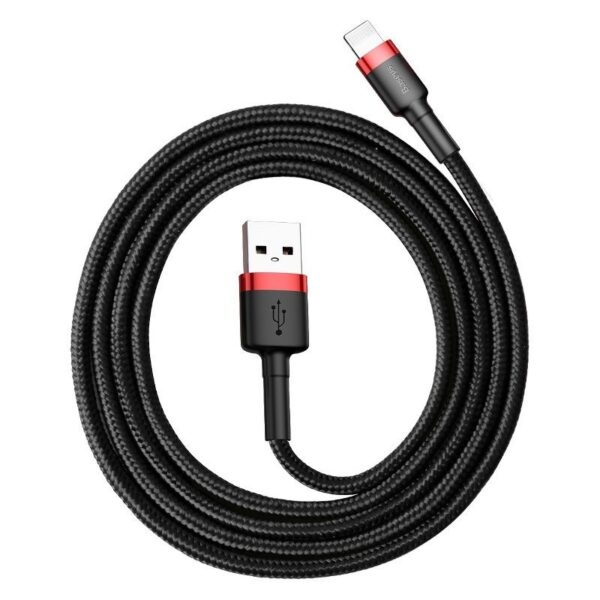 Baseusbg Baseus Cafule Usb Lightning Cable 2 4a 1m Red Black Calklf B19 1