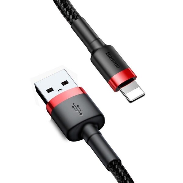 Baseusbg Baseus Cafule Usb Lightning Cable 2 4a 1m Red Black Calklf B19 3