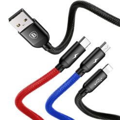 Baseusbg Baseus Rapid Usb Cable 3in1 Type C Lightning Micro 3a 1 2m Black 15781 12