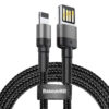 Baseusbg Lightning Usb Cable Reversible Baseus Cafule 2 4a 1m Gray Black Calklf Gg1