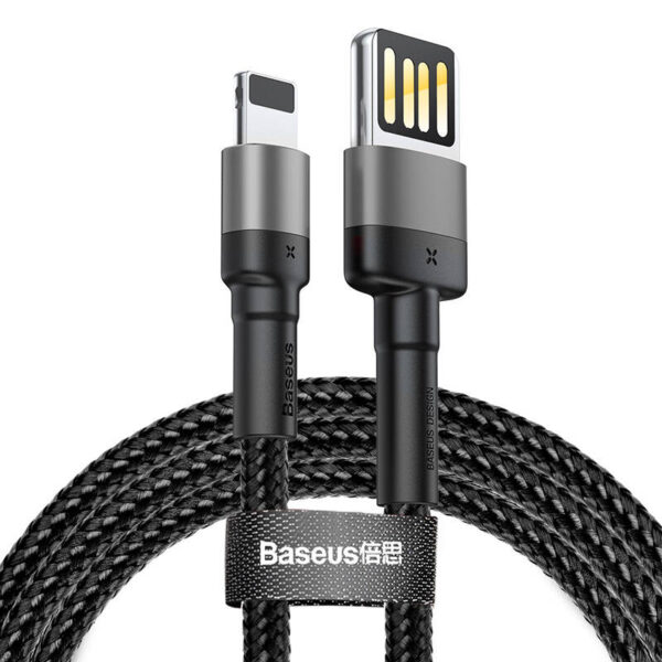 Baseusbg Lightning Usb Cable Reversible Baseus Cafule 2 4a 1m Gray Black Calklf Gg1