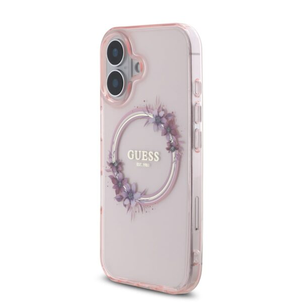 Baseusbg Guess Iml Flowers Ring Magsafe Zadni Kryt Pro Iphone 16 Pink Ie13346501 3 Min