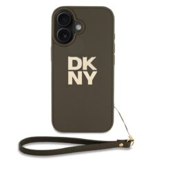 Kalaf Dkny Pu Leather Stack Logo Wrist Strap Green Za Apple Iphone 16 Dkhcp16spbswsa