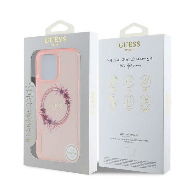 Kalaf Guess Iml Flowers Ring Magsafe Pink Guhmp16lhfwfcp Za Apple Iphone 16 Pro 6