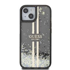 Kalaf Guess Pc Tpu Liquid Glitter Gold Stripe Black Za Apple Iphone 15 Guhcp15slfcsegk 2