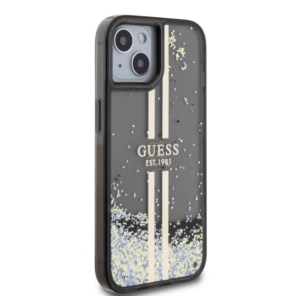 Kalaf Guess Pc Tpu Liquid Glitter Gold Stripe Black Za Apple Iphone 15 Guhcp15slfcsegk 4