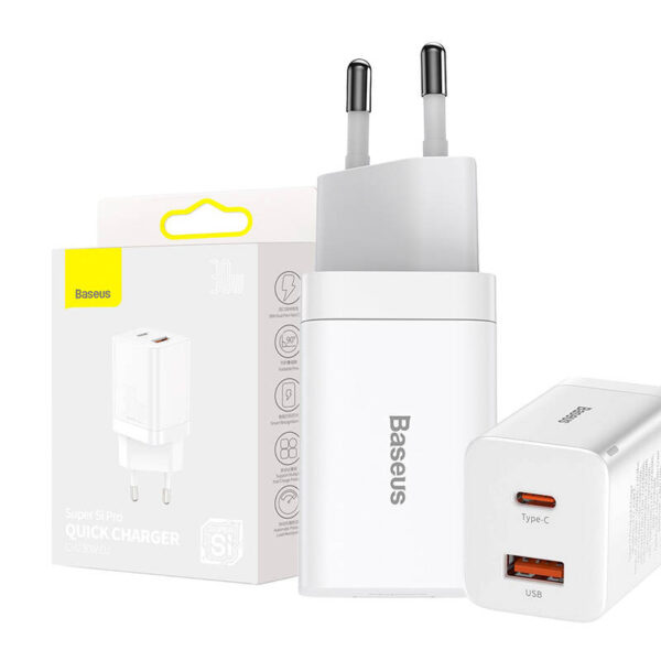 Baseus 220v 30w Usb C Usb A Super Si Pro Byal Ccsupp E02 6