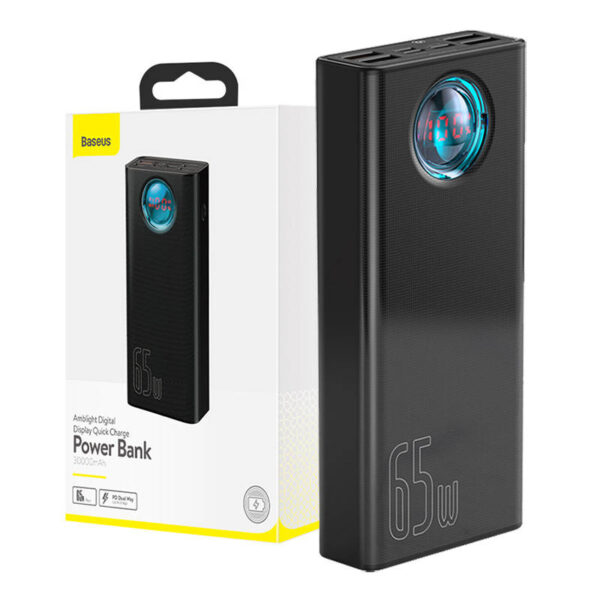 Baseus Power Bank 30000 Mah 65w Ambilight Digital Display Pplg000101 Cheren 3