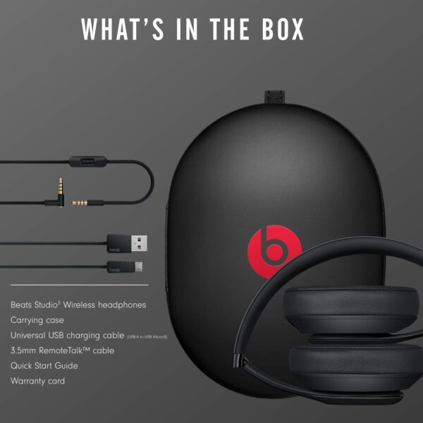 Beats Studio 3 Bluetooth Earphones Mx3x2zm A Matt Black 10