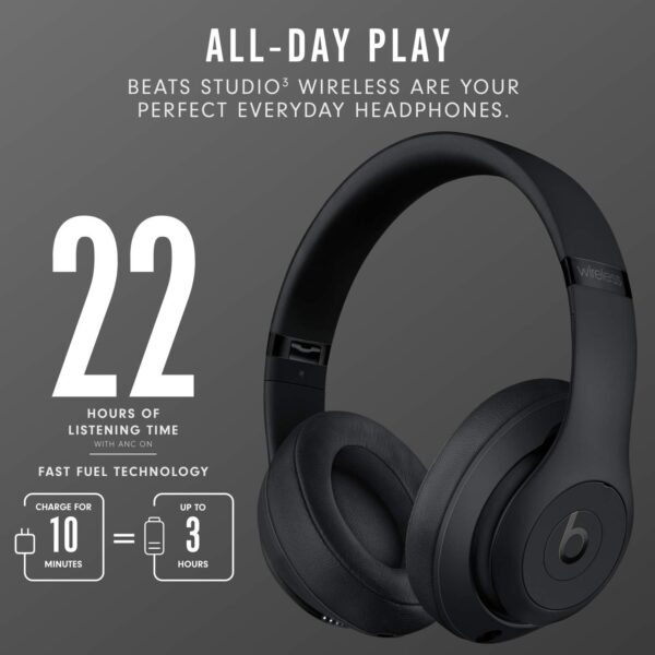 Beats Studio 3 Bluetooth Earphones Mx3x2zm A Matt Black 7