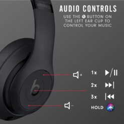 Beats Studio 3 Bluetooth Earphones Mx3x2zm A Matt Black 9