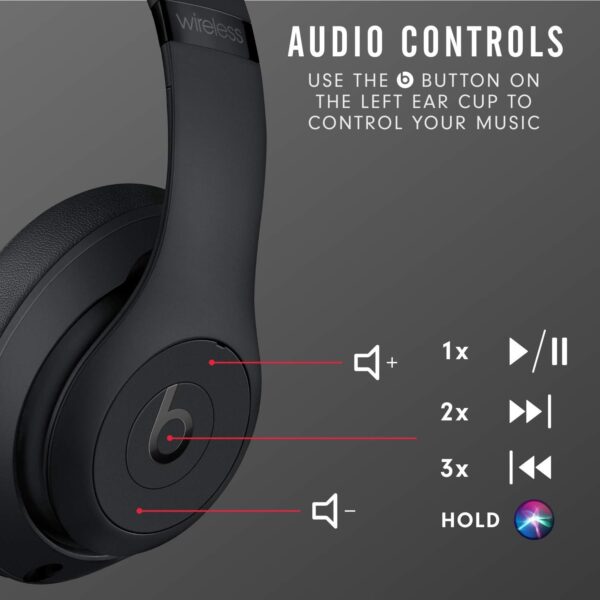Beats Studio 3 Bluetooth Earphones Mx3x2zm A Matt Black 9