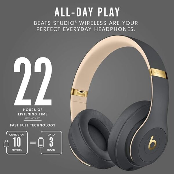 Beats Studio 3 Bluetooth Earphones Mxj92zm A Shadow Grey 7