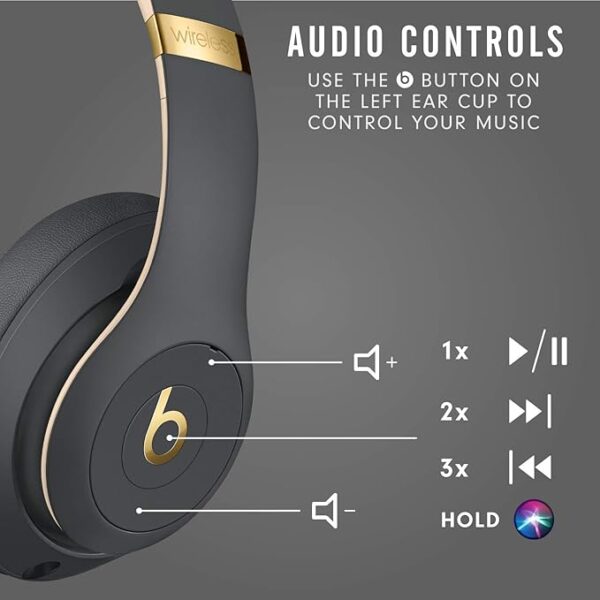 Beats Studio 3 Bluetooth Earphones Mxj92zm A Shadow Grey 9