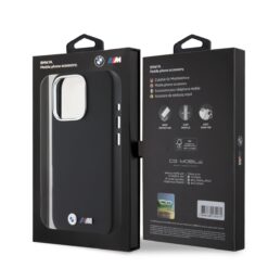 BMW Калъф за iPhone 16 Pro, M Kevlar Metal Logo, черен – BMHCP16L23PUFWKEV